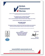 Hamilton Laboratory Glass Ltd have been certified under ISO 9001:2015 
