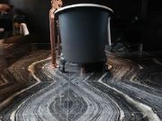 Black Wave marble floor for Mandrake Hotel