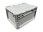 Hinged Lid Stacking Plastic Euro Containers