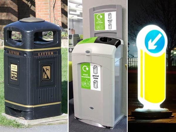 Litter Bins, Recycling Containers and more