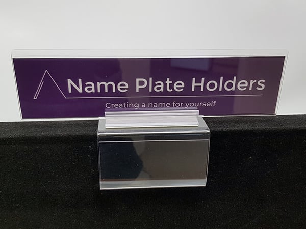 Premium Aluminium Desk Name Plate with changeable nameplate