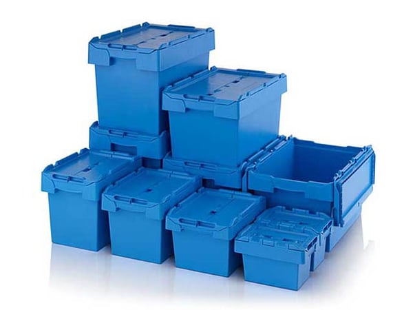 Stackers Plain Storage Boxes, Set of 2, Navy