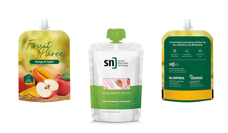 Produce recyclable spouted pouches economically.