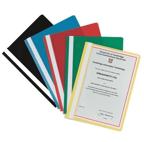 Coloured A4 Folders