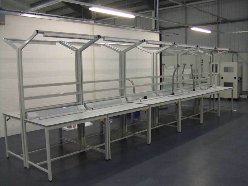 ESD Benches being fitted with fume extraction