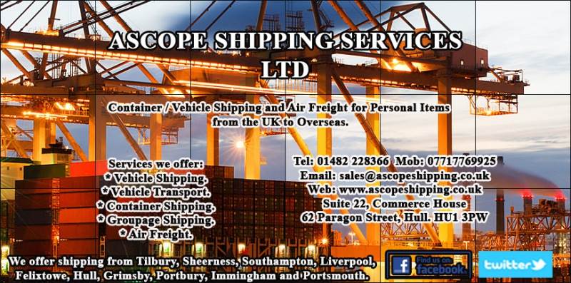 Shipping Services from UK to Overseas.