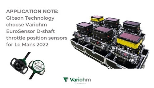 Gibson Technology choose Variohm EuroSensor D-shaft throttle position sensors