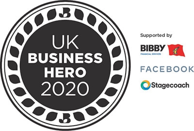 Awarded with the UK Business Heroes title