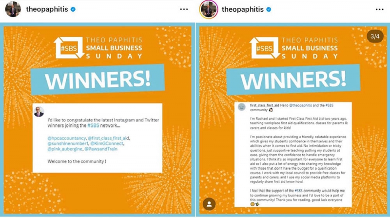 WINNER - Theo Paphitis Small Business Competition