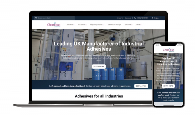 Chemique Adhesives launches new updated website. 