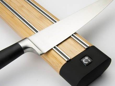 Bamboo Magnetic Knife Rack