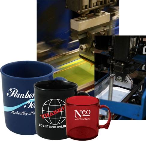 Ceramic Mugs & Cups printed with your logo.