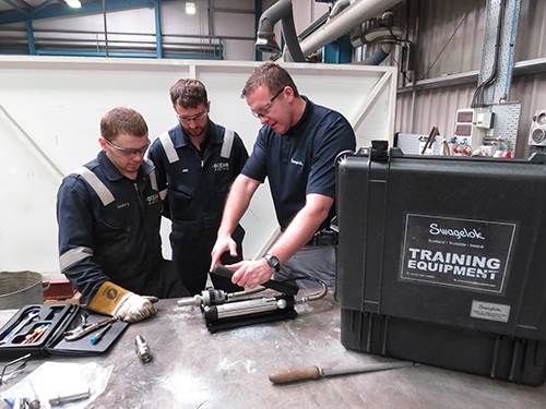Ocean Kinetics Undertake Swagelok Small Bore Tube Fitting Installation Training