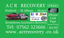  ACR Car Recovery Service  Watford Tel: 01923 351438